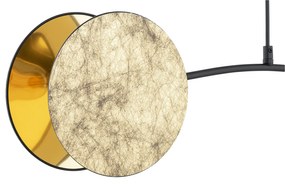 Lampada A Sospensione 2 Luci Moderna Nut In Acciaio Effetto Marmo Bianco