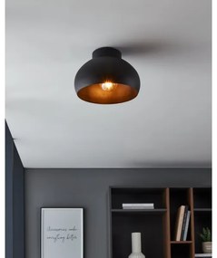Eglo 900553 - Plafoniera MOGANO 1xE27/40W/230V nero