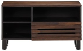 Mobile porta tv marrone 80x34x46 cm in legno massello di mango