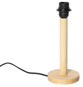Lampada da tavolo rustica in legno senza paralume - Mels