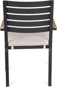 Sedie da esterno in set color antracite in metallo 4 pz Henna – Bizzotto