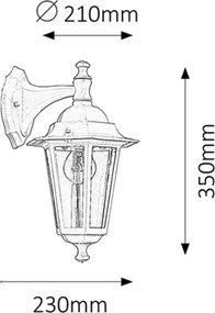 Rabalux 8201 - Applique da esterno VELENCE 1xE27/60W/230V
