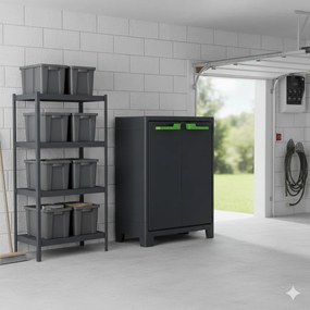 Armadio 2 ripiani 80x44x100 cm Keter Moby Basso XL Antracite...