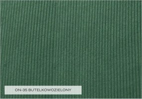 Poltrona in velluto a coste verde scuro Lofty Lilly - Miuform