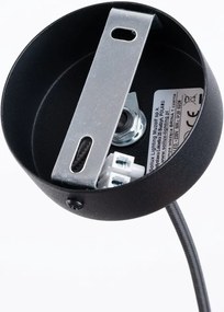 Lampadario bianco/nero con paralume in vetro Belinda – Sollux