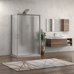 Box doccia 3 lati 80x80x80 altezza 180 vetro opaco K410 - KAMALU