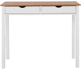 Tavolo da lavoro in pino bianco e marrone, lunghezza 100 cm Gava - Støraa