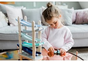 Pista a cascata in legno con auto - Kindsgut