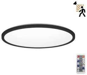 Lampada LED bagno NIVERA LED/24W/230V IP54 Ø30 cm nera con sensore + DO