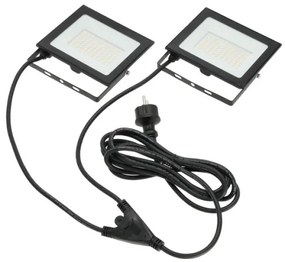 LED Riflettore con il supporto TIGRA 2xLED/50W/230V 4000K IP54 nero/giallo