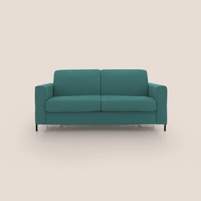Ortensia divano letto materasso H18 cm con piedi alti in elegante microfibra smacchiabile T11