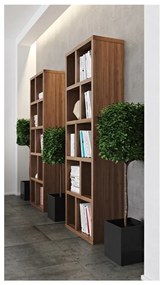 Libreria marrone effetto noce 70x198 cm Berlin - TemaHome