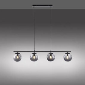 JUST LIGHT. 14604-18 - Lampadario a sospensione con filo WIDOW 4xE14/25W/230V nero