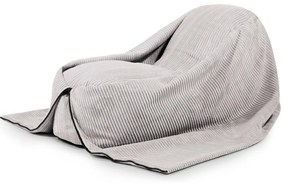 Pouf a sacco per bambini grigio chiaro con rivestimento in velluto a coste Cocoon 120 – SLOWDOWN