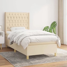 Giroletto A Molle Con Materasso Crema 100x200 Cm İn Tessuto /