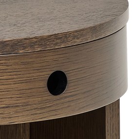 Comodino colore naturale scuro con effetto rovere Paron – Actona