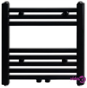 vidaXL Radiatore Centrale Portasciugamano Dritto Nero 480 x 480 mm