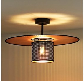 Duolla - Lampadario a plafone TOKYO SHINY 1xE27/15W/230V diametro 50 cm nero/rame