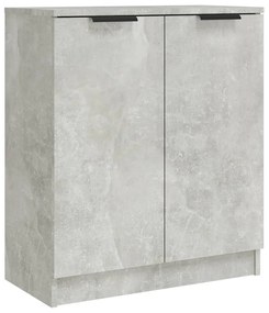 Credenze 2 pz grigio cemento 60x30x70 cm in legno multistrato