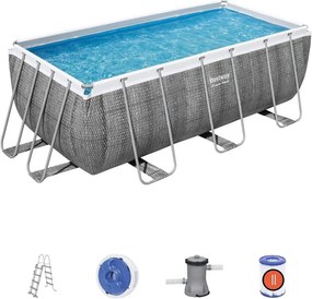 Piscina 412x201x122 rett.rattan