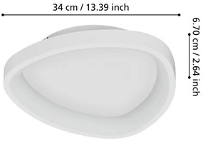 Eglo 901583 - Plafoniera LED dimmerabile LORETELLO LED/12W/230V bianco + +TC