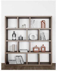 Libreria color legno effetto noce 150x159 cm Berlin - TemaHome