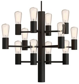 Manola Mini 12 Lampadario Nero - Herstal