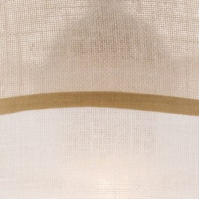 Lampada da soffitto marrone chiaro con paralume in tessuto ø 16 cm Andrea - LAMKUR