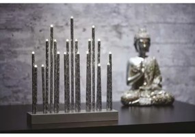 Candeliere natalizio LED 19xLED/3xAA grigio