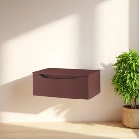 Cassetto bagno sospeso GIGLIO 80 cm in nobilitato Ruggine Opaco