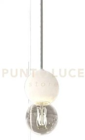 Melina-s1 b sospensione 1 luce con sfera bianco opaco e lampadina e...