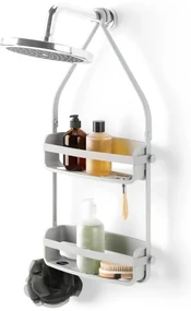 Mensola in plastica grigia appesa per il bagno Flex - Umbra