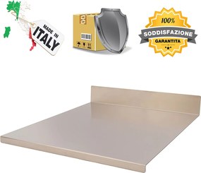 Tagliere Spianatoia per Alimenti Professionale con Alzatina 100x50 AISI 304...