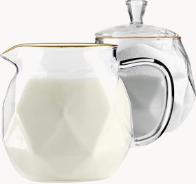 Zuccheriera e lattiera in vetro borosilicato Geo Gold 2 pz