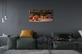 Quadro stampa su tela Regali dell'albero di Natale 100x50 cm