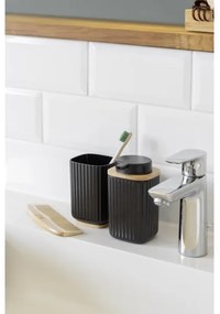 WENKO 25298100 - Dispenser di sapone ROTELLO 8,9x12,7 cm nero/marrone