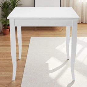 Tavolo fisso in legno gamba a sciabola RISTORANTE misura 90x90 Bianco Frassino