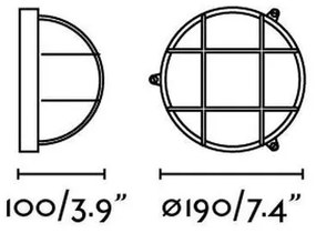 FARO 70999 - Applique da esterno NORAY 1xE27/60W/230V IP65