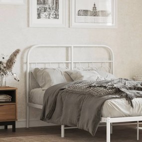 Testiera İn Metallo Bianco 120 Cm /
