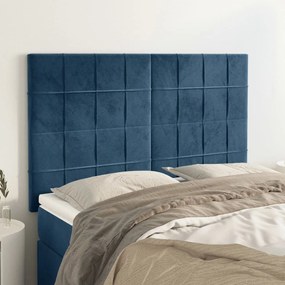 Testiere 4 Pz Blu Scuro 72x5x78/88 Cm İn Velluto /