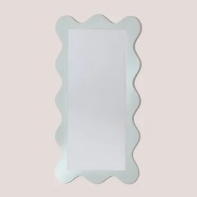 Specchio da parete rettangolare in MDF Mergan Verde Ambrosía - Sklum