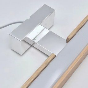 Brilagi-Illuminazione a LED per specchi da bagno WOODY MIRROR LED/8W/230V IP44 quercia/cromo