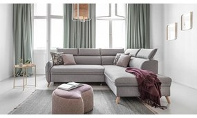Divano letto angolare grigio chiaro (angolo destro) Sweet Harmony - Miuform