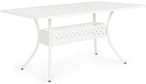 Tavolo rettangolare IVREA in alluminio bianco 160&#215;90 cm