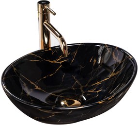 Lavabo da appoggio Rea Sofia Black Marble