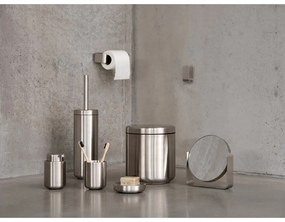 Porta carta igienica da parete color argento opaco in acciaio inox Ume – Zone