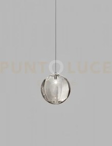 Puppet sospensione g fume' trasparente cromo lucido 1 luce attacco g9