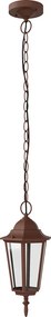 Lampione Storico a Sospensione E27 IP54 Corten - Serie Tosca