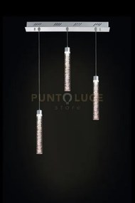 Crackle lampadario a sospensione 3 luci, led 14.4 w, 4000k, lm 1224...