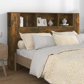 Testiera Con Scomparti Rovere Fumo 160x18,5x104,5 Cm /